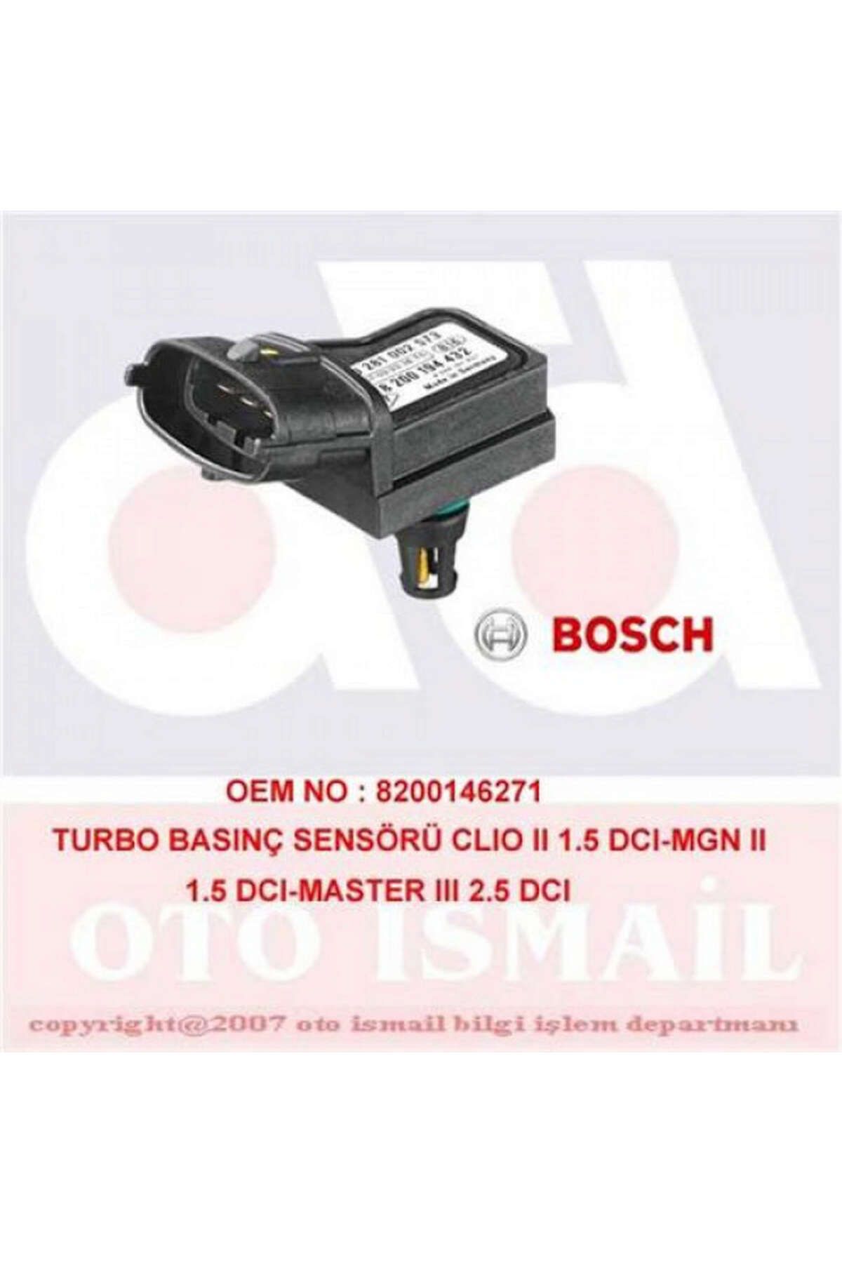 Bosch BASINÇ KAPTÖRÜ [ RENAULT MASTER II 1.9 DCİ / 2.2 DCİ / 2.5 DCİ 2000 - , CLİO (II-III) 1.5 DC 111067