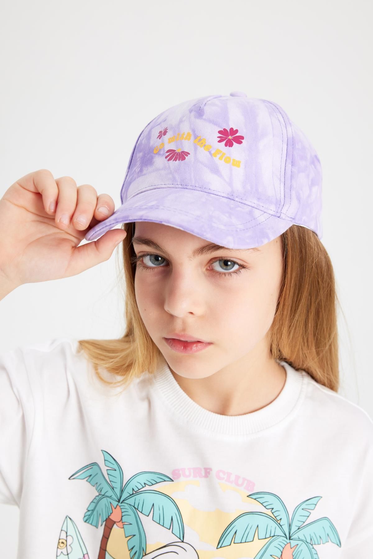 Defacto Kız Çocuk Nakışlı Beyzbol Basketbol Şapkası B7600A824SM