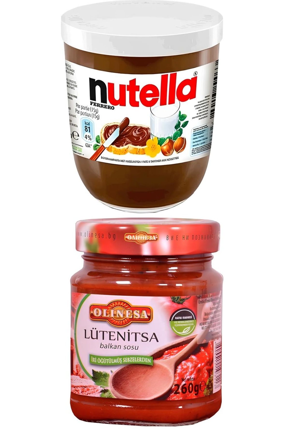 Nutella Süper Kahvaltı Seti (Nutella 200 Gr + Olinesa Lütenitsa Balkan Sosu 260 Gr)