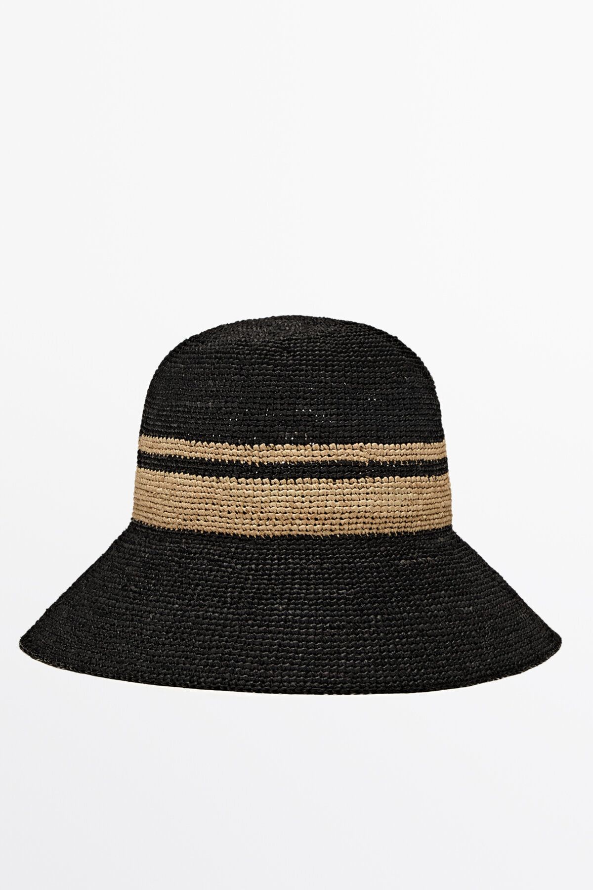 Massimo Dutti Kontrast hasır şapka