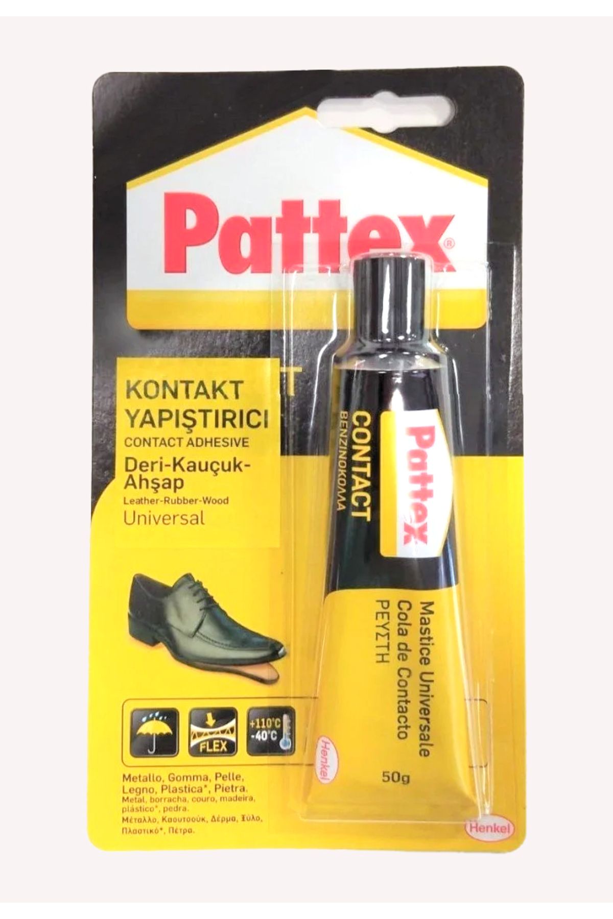 Pattex Contact Metal Plastik Cam Yapıştırıcı Şeffaf 50 Gr