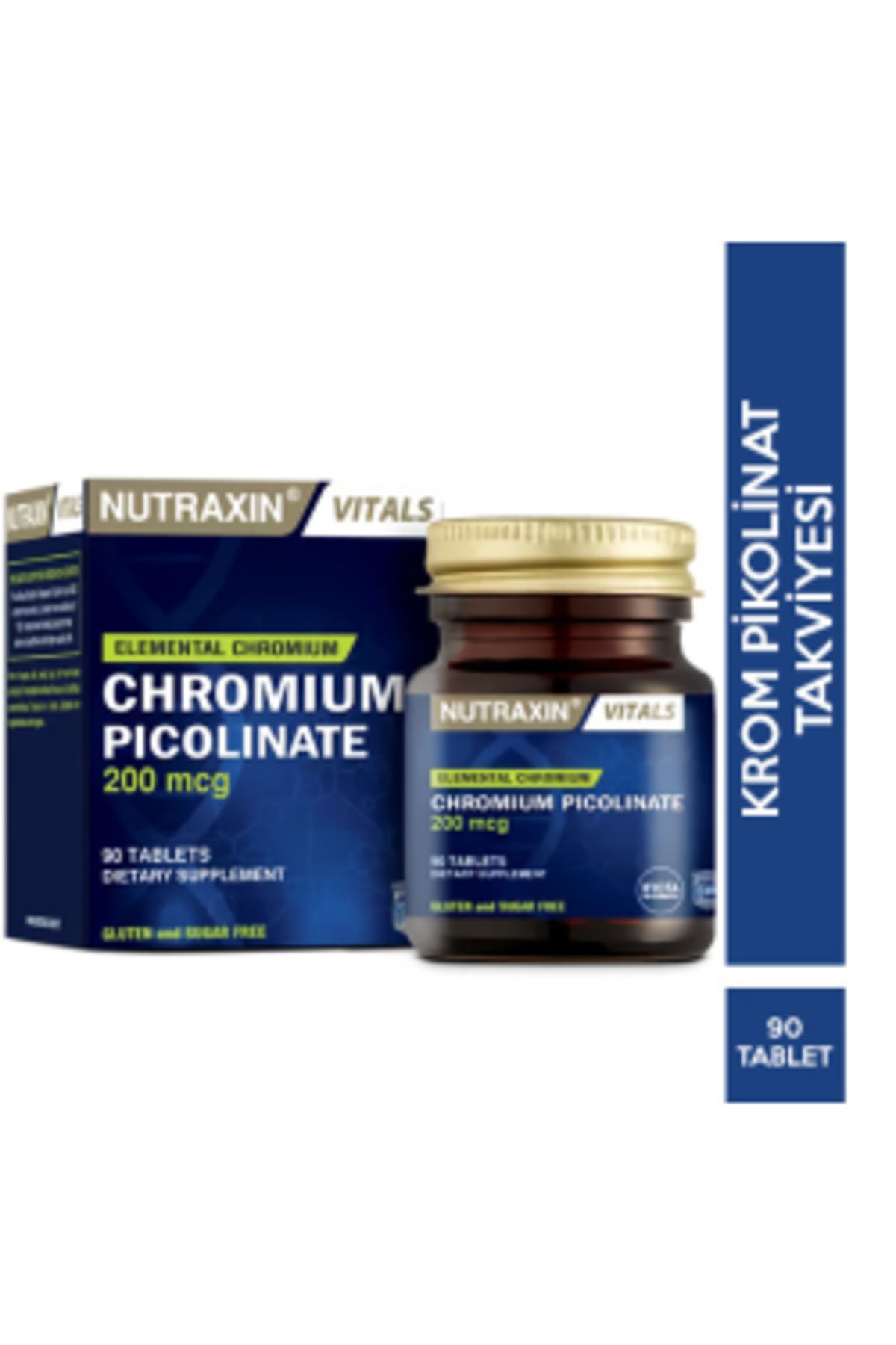 Nutraxin Chromium Picolinate 90 Tablet Krom Pikolinat Takviyesi ( 1 ADET )