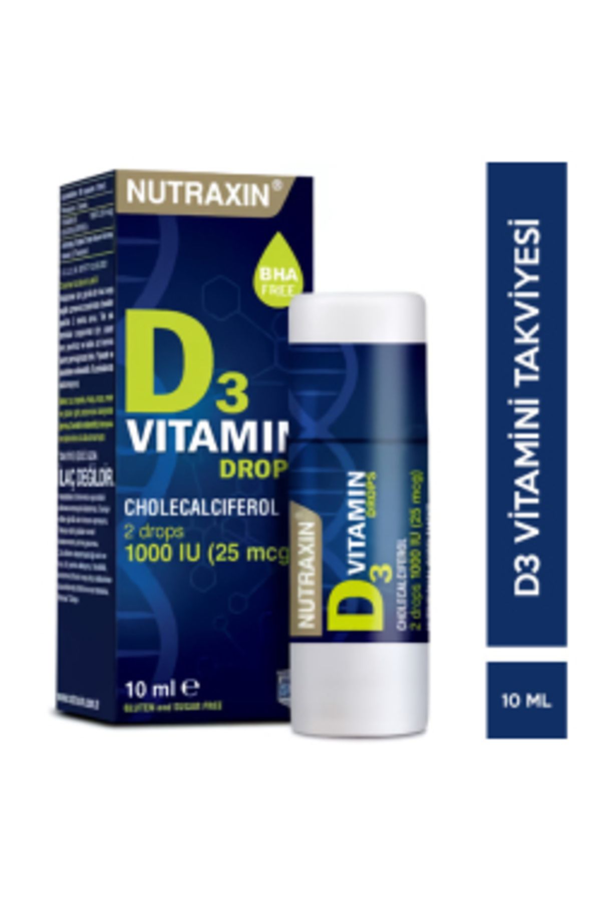 Nutraxin D3 Vitamini Damla 10 ml D Vitamini Takviyesi ( 1 ADET )