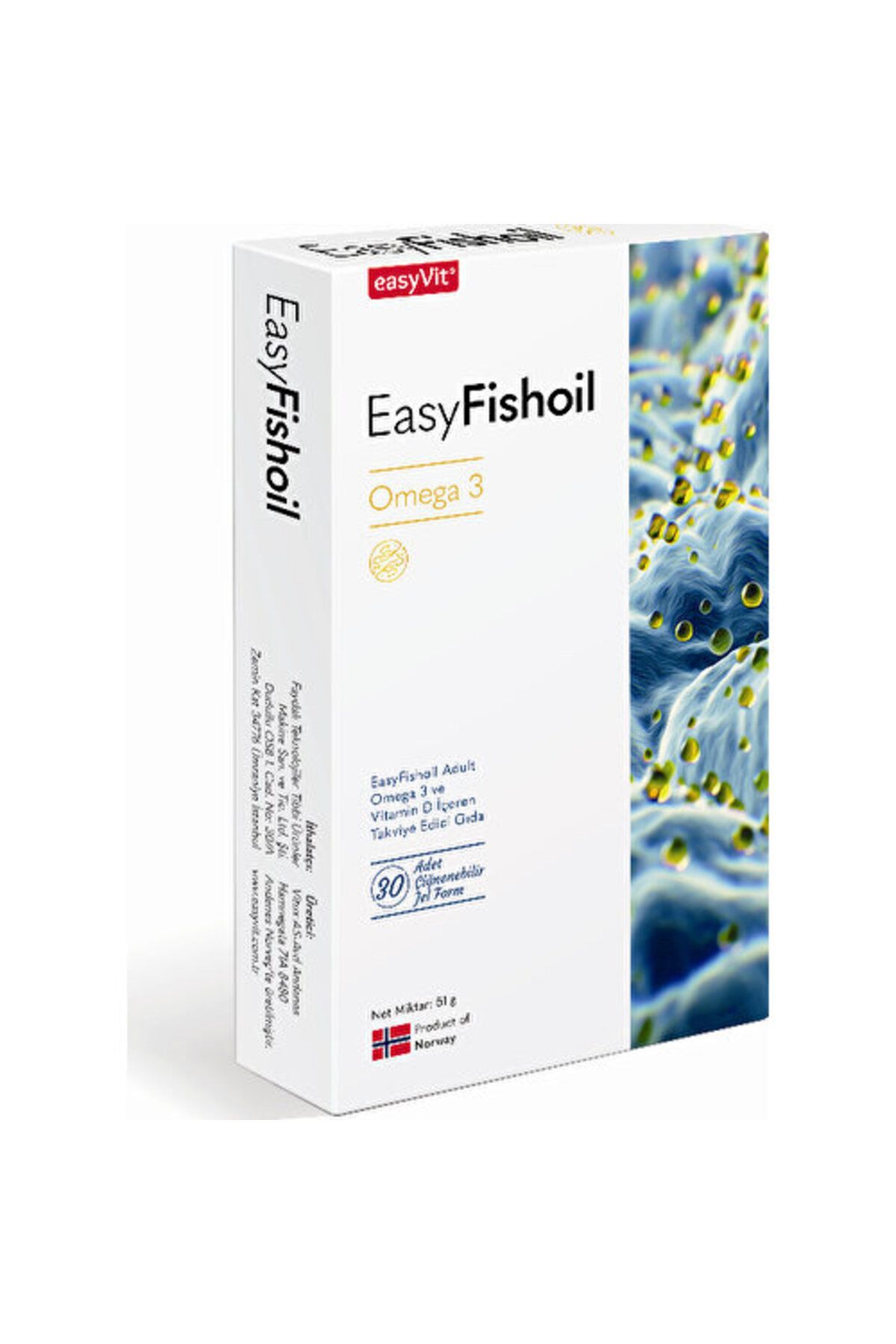 Easy Fishoil Easy Fish Oil Yetişkin 30 Çiğnenebilir Jel Form
