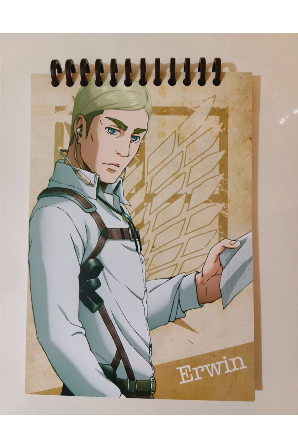 kleeyiseviyorum Titana Saldırı Attack on Titan Erwin Smith AOT Anime A5 Boy Spiralli Defter 50 Yaprak