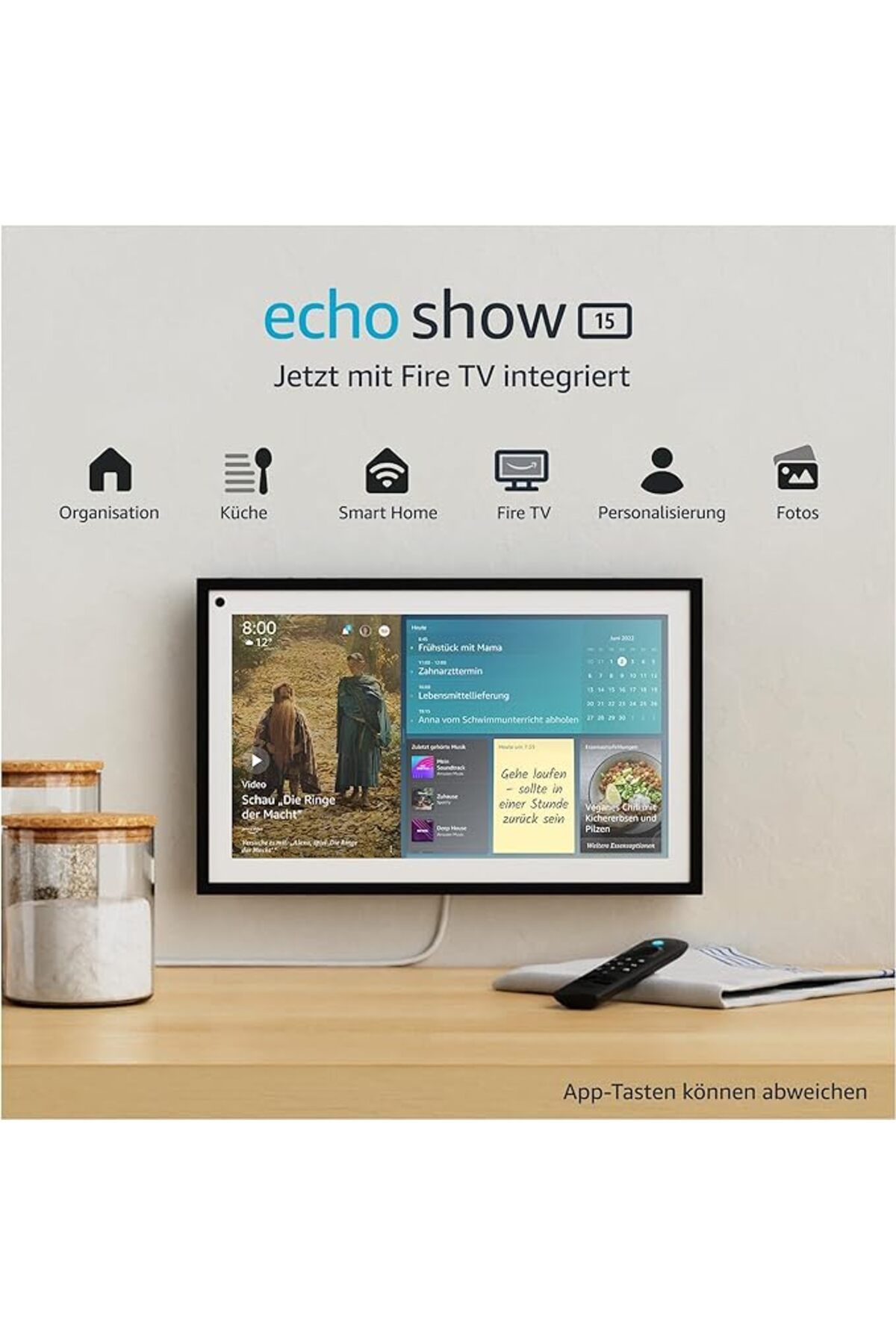Amazon Echo Show 15+Fire Tv ve Kumanda Alexa 15.6’’ Akıllı Ekran