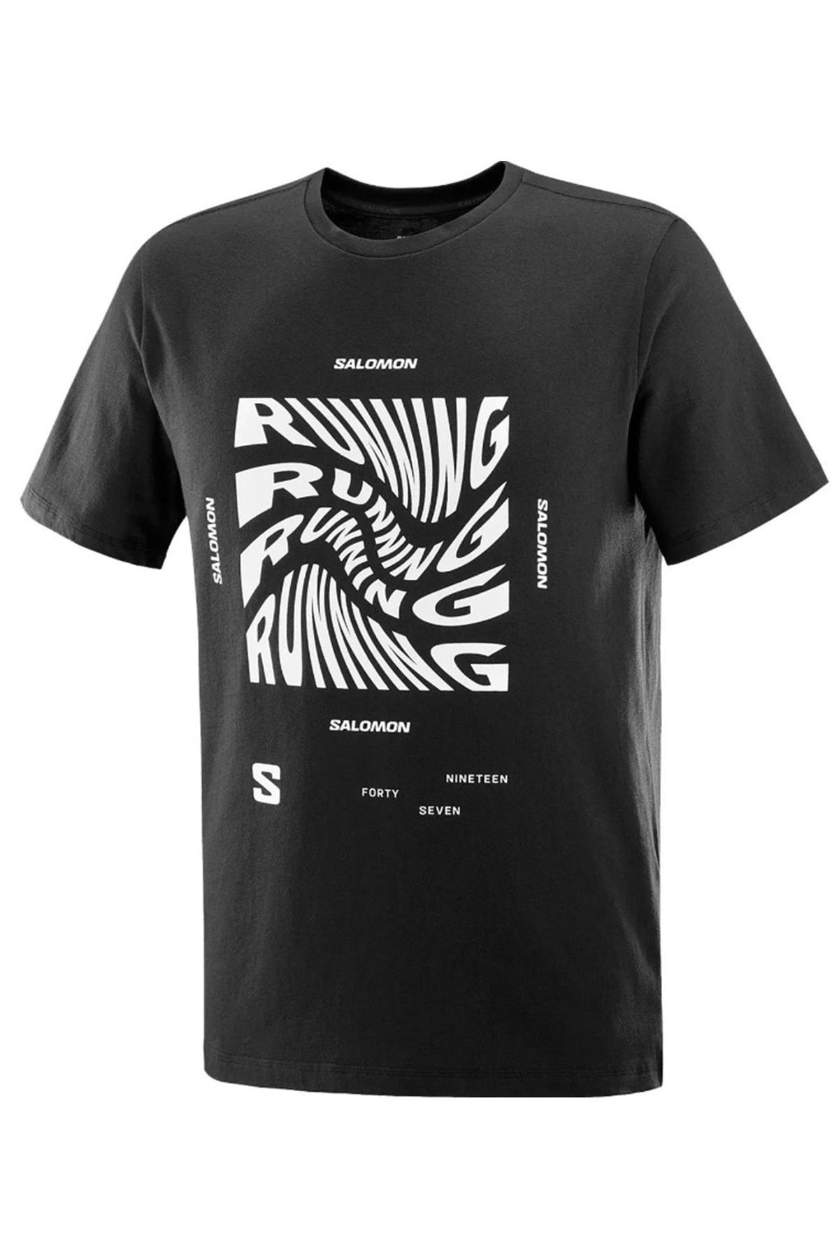 Salomon Lc2218800 Running Graphic Ss Tee Tişört Erkek T-shirt Siyah
