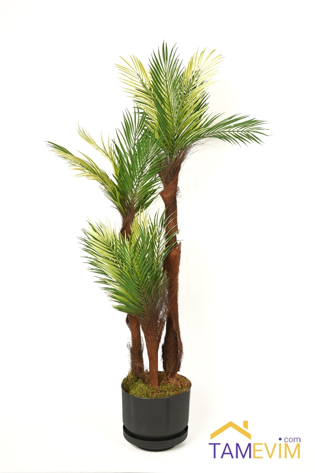 TamEvim Yapay Ağaç Palmiye 3 Katlı 18 Yaprak 110cm