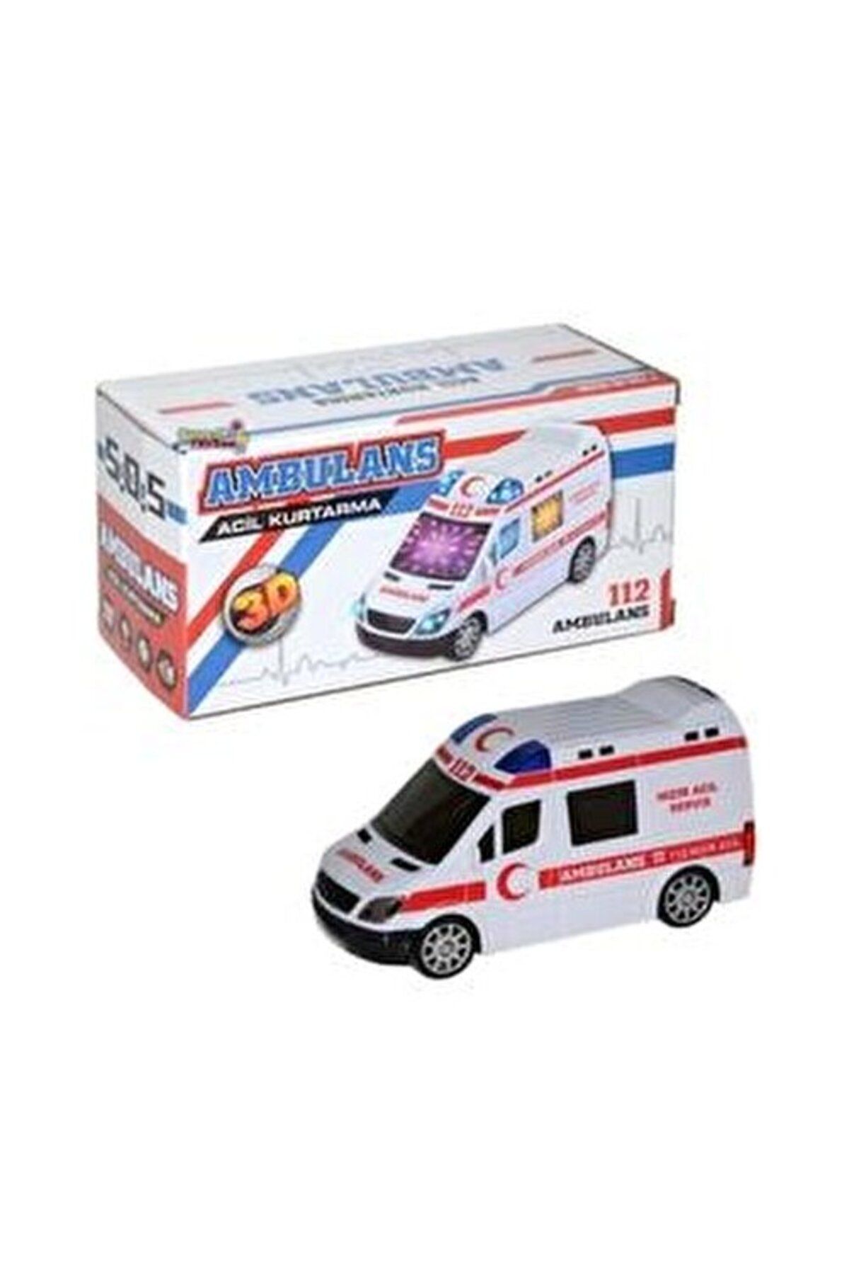 Genel Markalar Sesli 3d Işıklı Ambulans Arabası Oyuncak Krd-89-1189