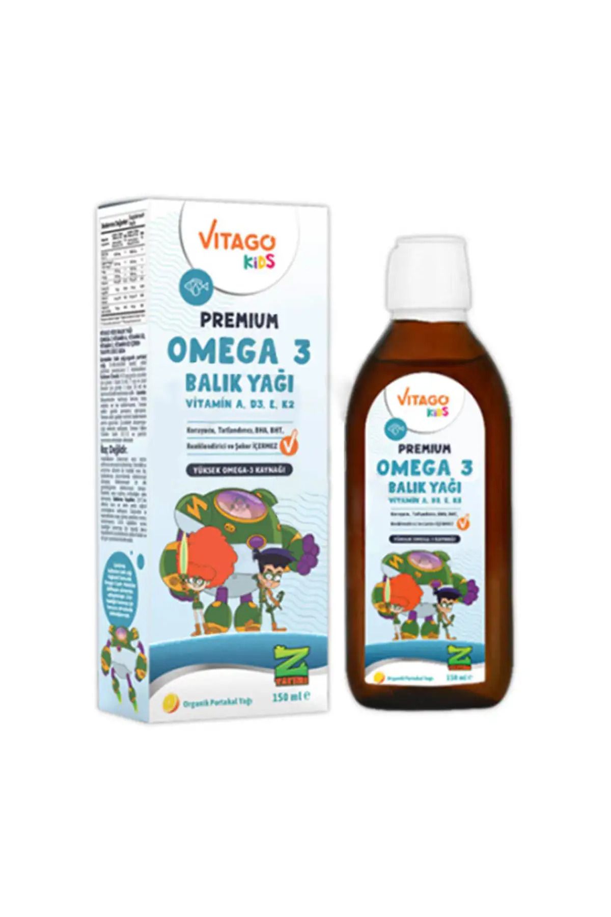 Vitago Kids Omega-3 Organik Portakal Yağı Z Takımı 150 Ml ( 1 ADET )