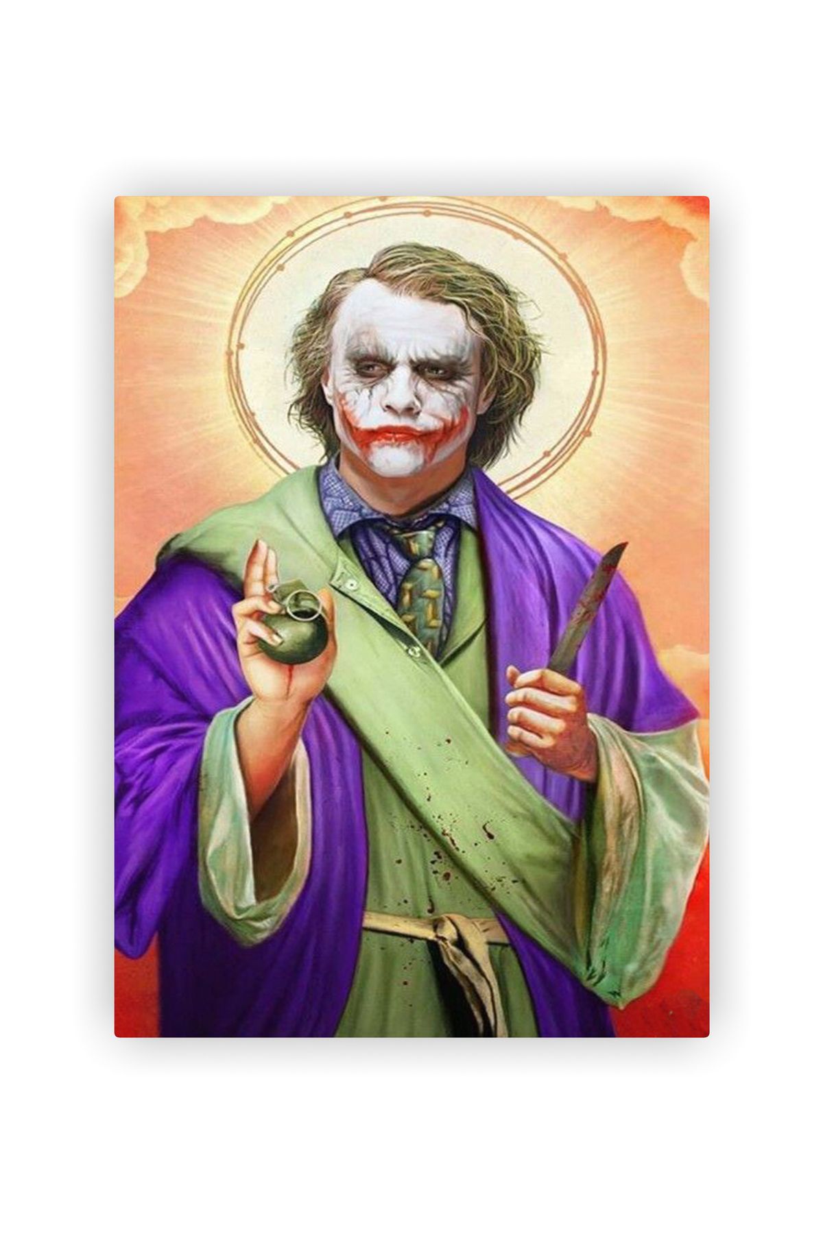 zinbooz Saint Joker (Heath Ledger) Ahşap Poster 20x29 cm