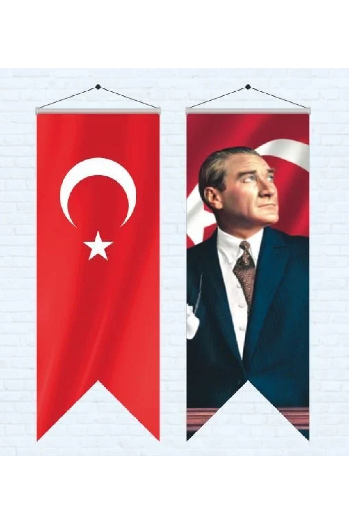 ÇELİKONLİNE Atatürk Posteri ve Türk Bayrağı Kırlangıç 70x150 cm