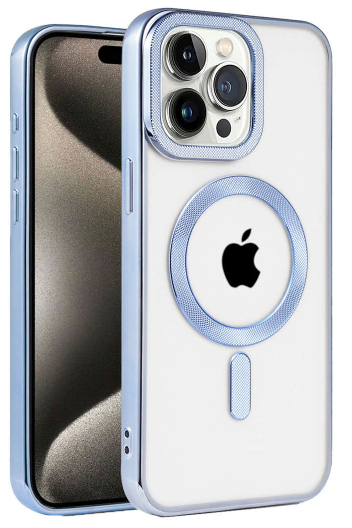 NewFace iPhone 14 Pro Kılıf Kronos Magsafe Kapak - Sierra Blue 337108
