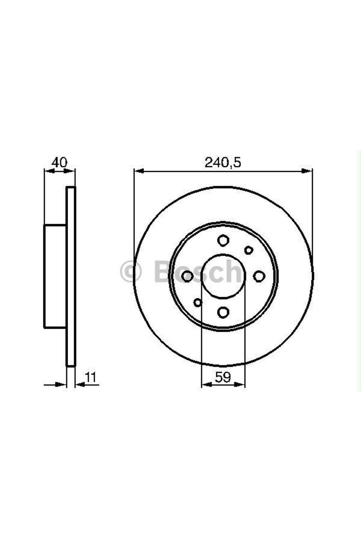 Bosch FREN DİSKİ ÖN/ARKA [240,1 / 10,9-9,2 MM] (ALFA ROMEO 145 2.0I.E. 16V TS (95-) 333108