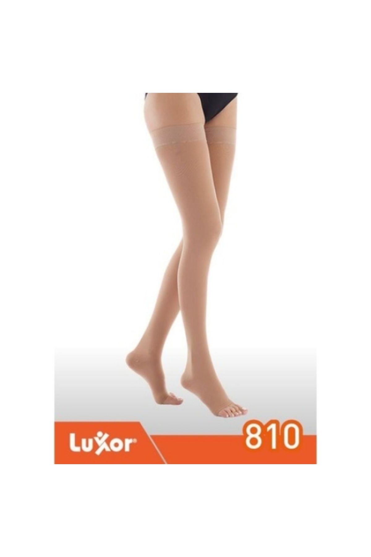 Luxor 810 CCL2 Orta Basınçlı Burnu Dizüstü Açık Çorabı Ten Rengi No: 1 ( 1 ADET )