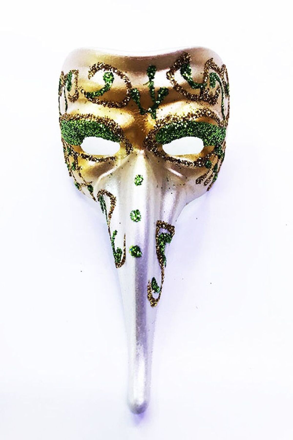 Skygo Yeşil Renk İşlemeli Seramik Malzemeden İmal Venedik Uzun Maske Magnet