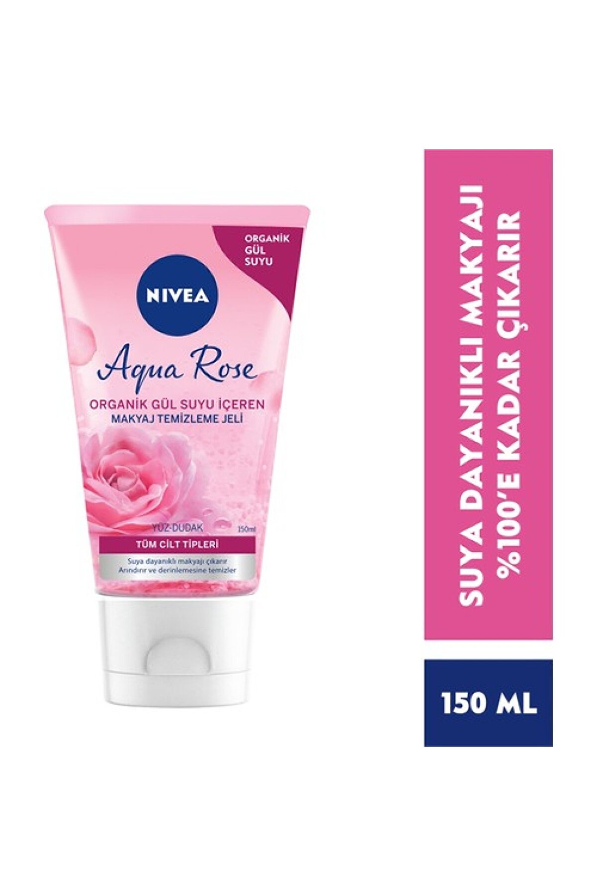 NIVEA Aqua Rose Organik Gül Suyu Içeren Makyaj Temizleme Jeli 150ml