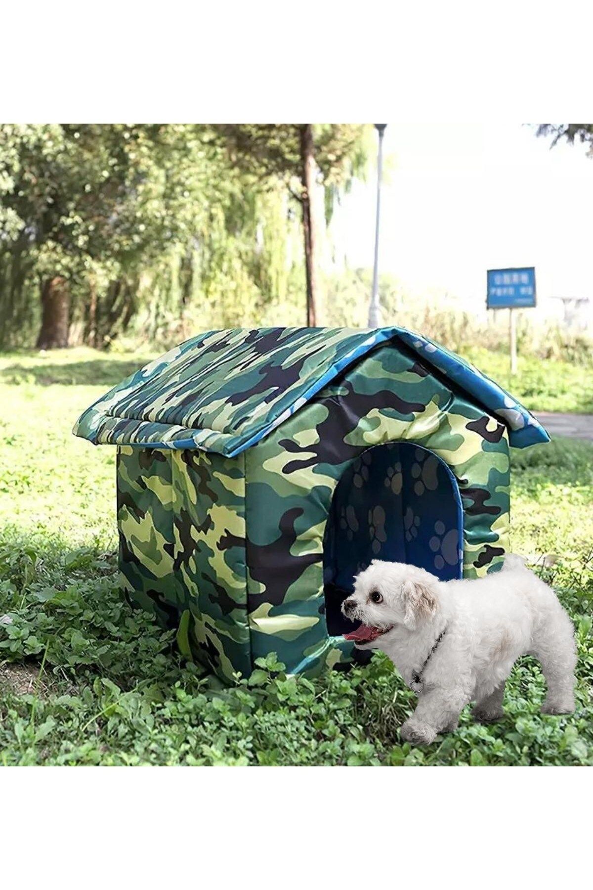 BUSHOP Kedi Ve Köpek Yuvası Bushop Yatağı Kulübesi Kamufulaj Desenli
