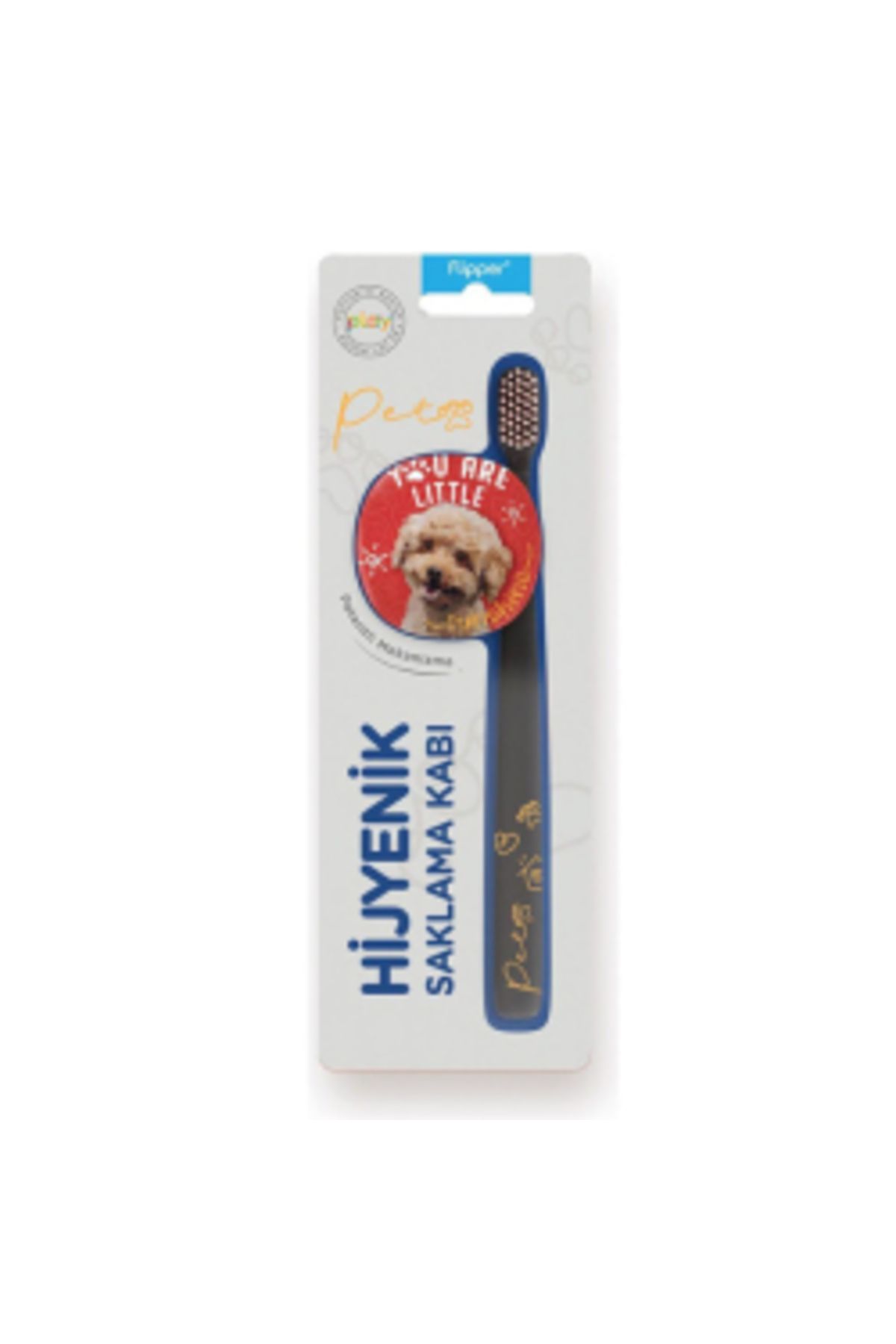 Flipper Pets Diş Fırçası ve Saklama Kabı Köpek - Yeşil ( 1 ADET )