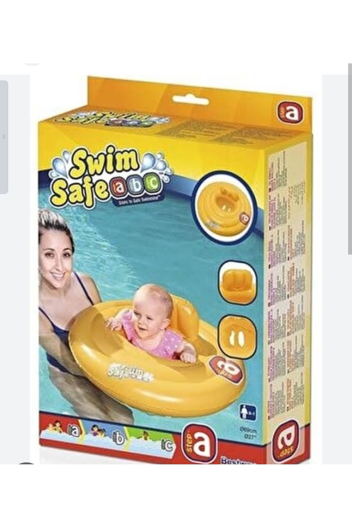 teknotrust 1 - 2 Yaş OYPO Oturaklı bebek yüzme simidi Sarı