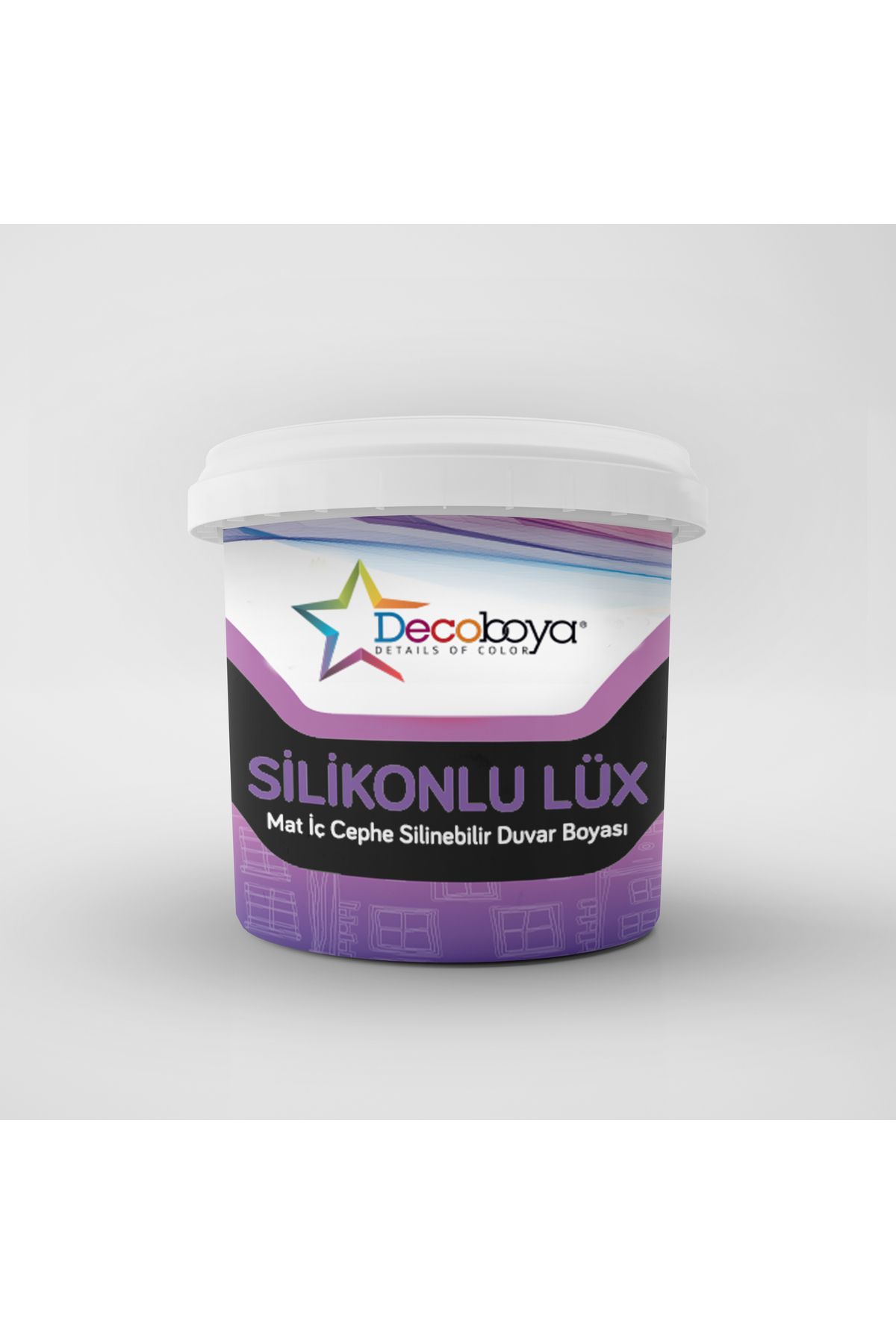 DecoBoya Silikonlu Lüx Silinebilir Mat Ic? Cephe Duvar Boyası 3 Kg Beyaz