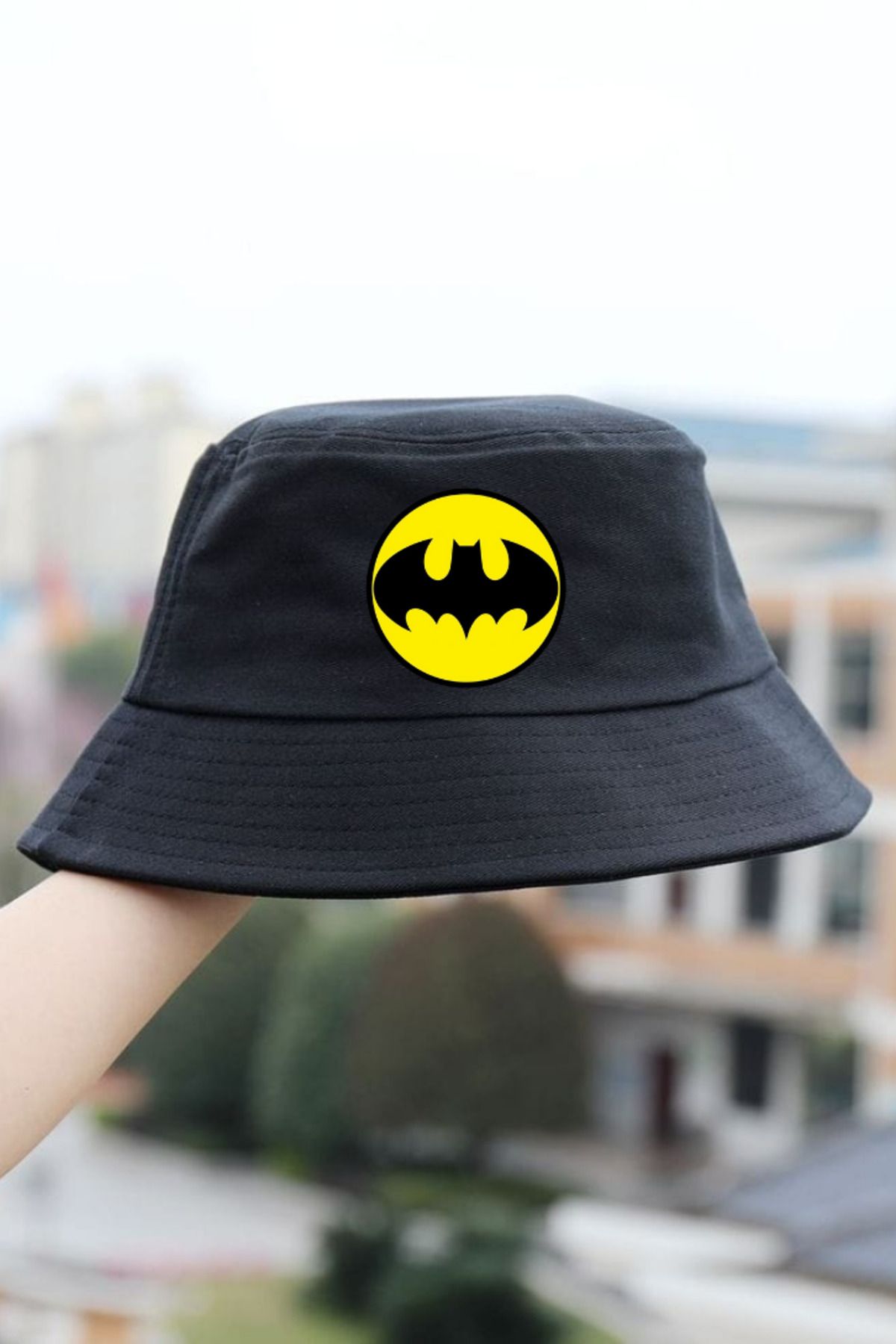 Toum dompuleri moda Batman Baskılı Bucket Balıkçı Şapka