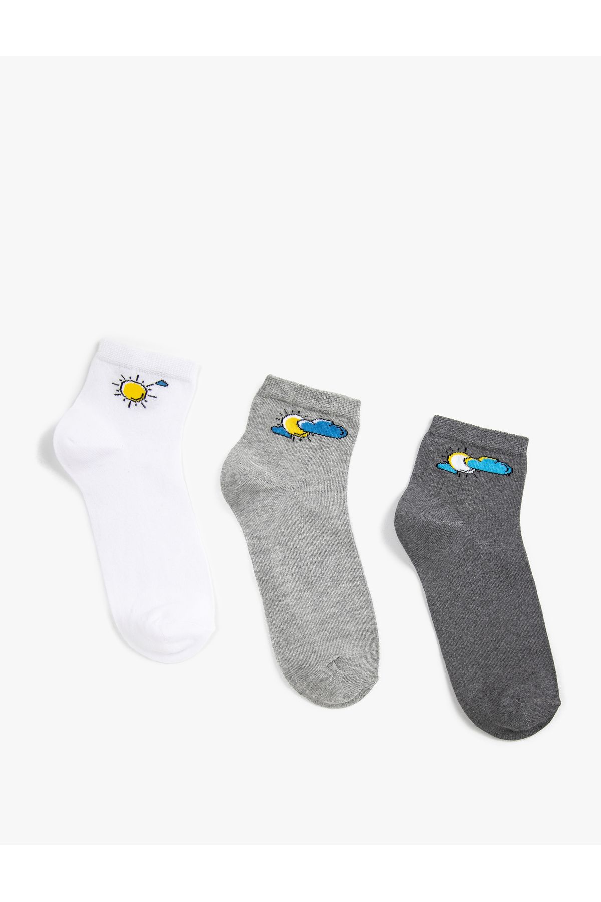 Koton 3'lü Desenli Soket Çorap