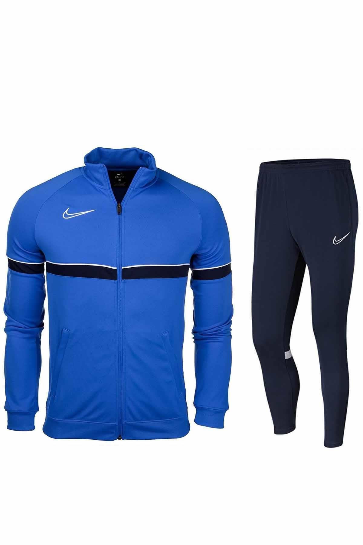 Nike B9 Raşel Kumaş Eşofman Takımı Erkek Eşofman Takım Nk6113-463-mavi