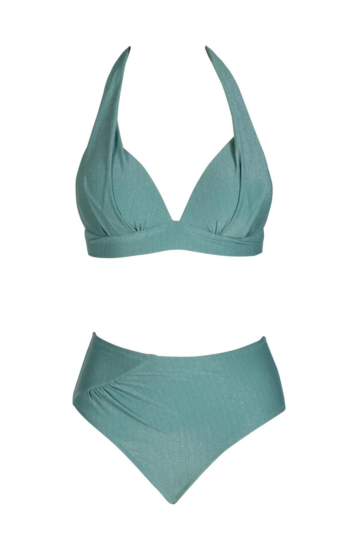 Endeep Beria Kadın Yarım Dolgulu Yeşil Bikini Takımı