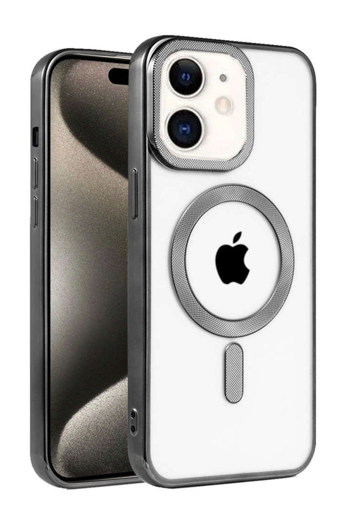 NewFace iPhone 11 Kılıf Kronos Magsafe Kapak - Siyah 337108