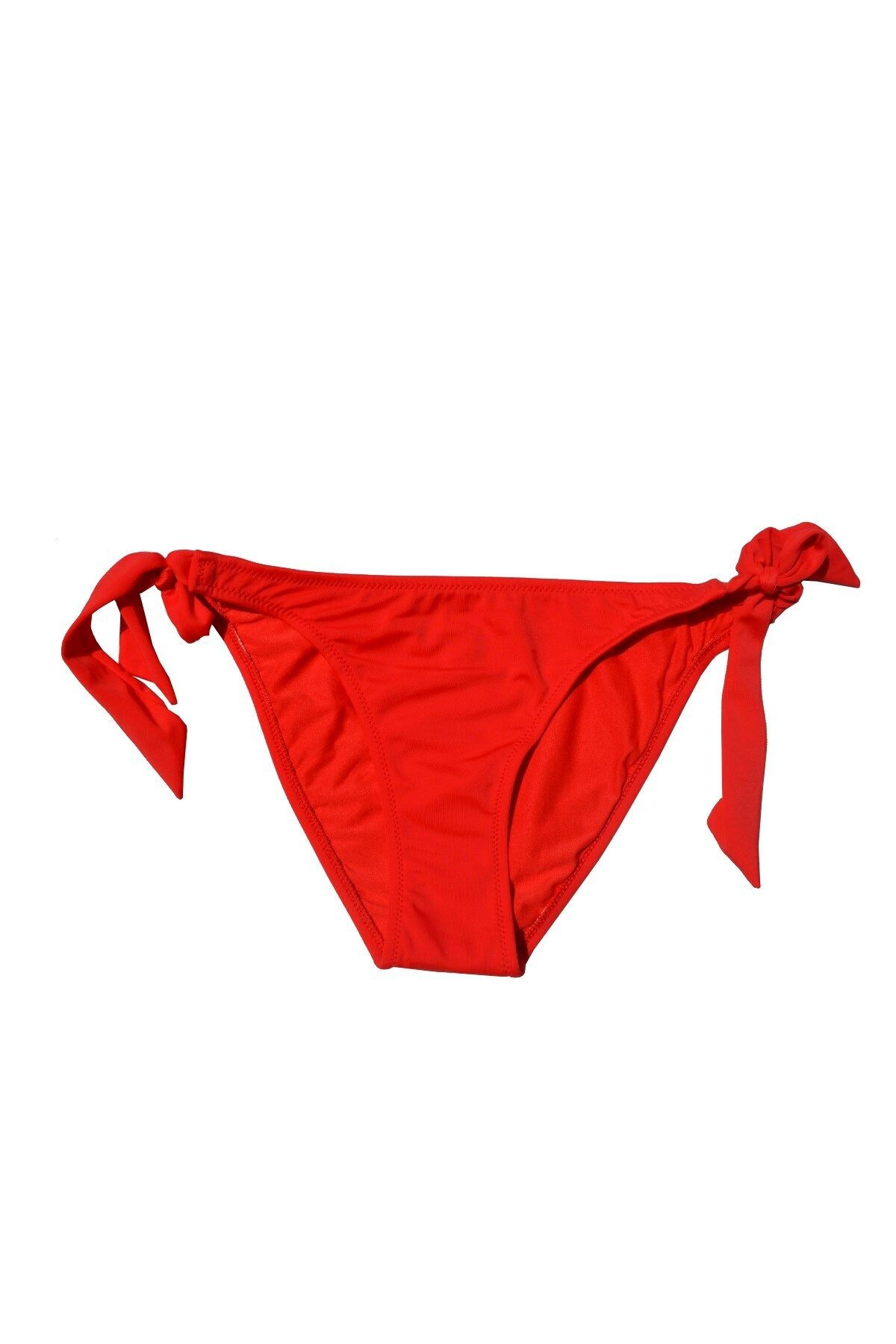 Endeep Kadın Kalın Bağcıklı Kırmızı Bikini Altı