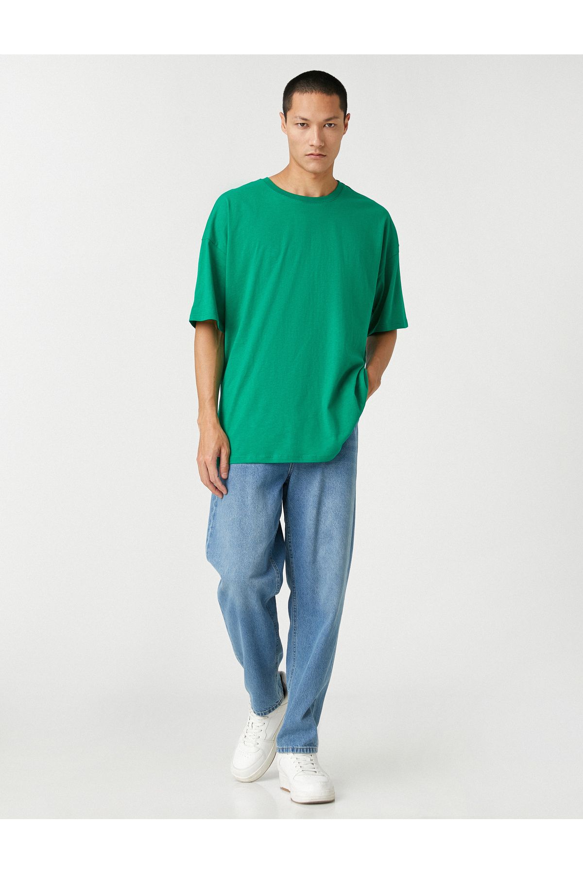 Koton Erkek Giyim Tişört 3sam10059hk Yeşil Yeşil