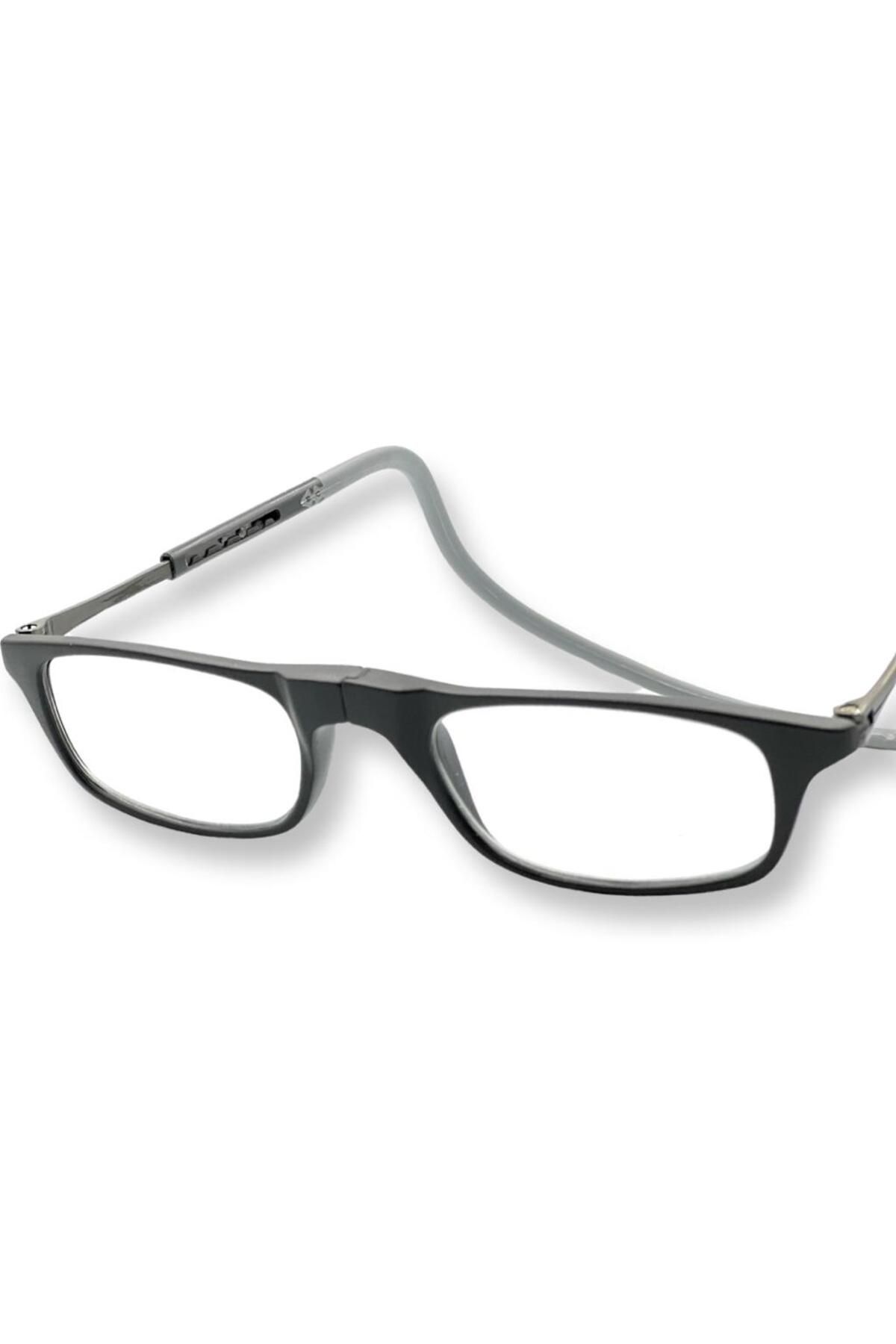 Jwl Mıknatıslı Gri Boyun Kordonlu Ekran Ve Okuma Gözlüğü Siyah