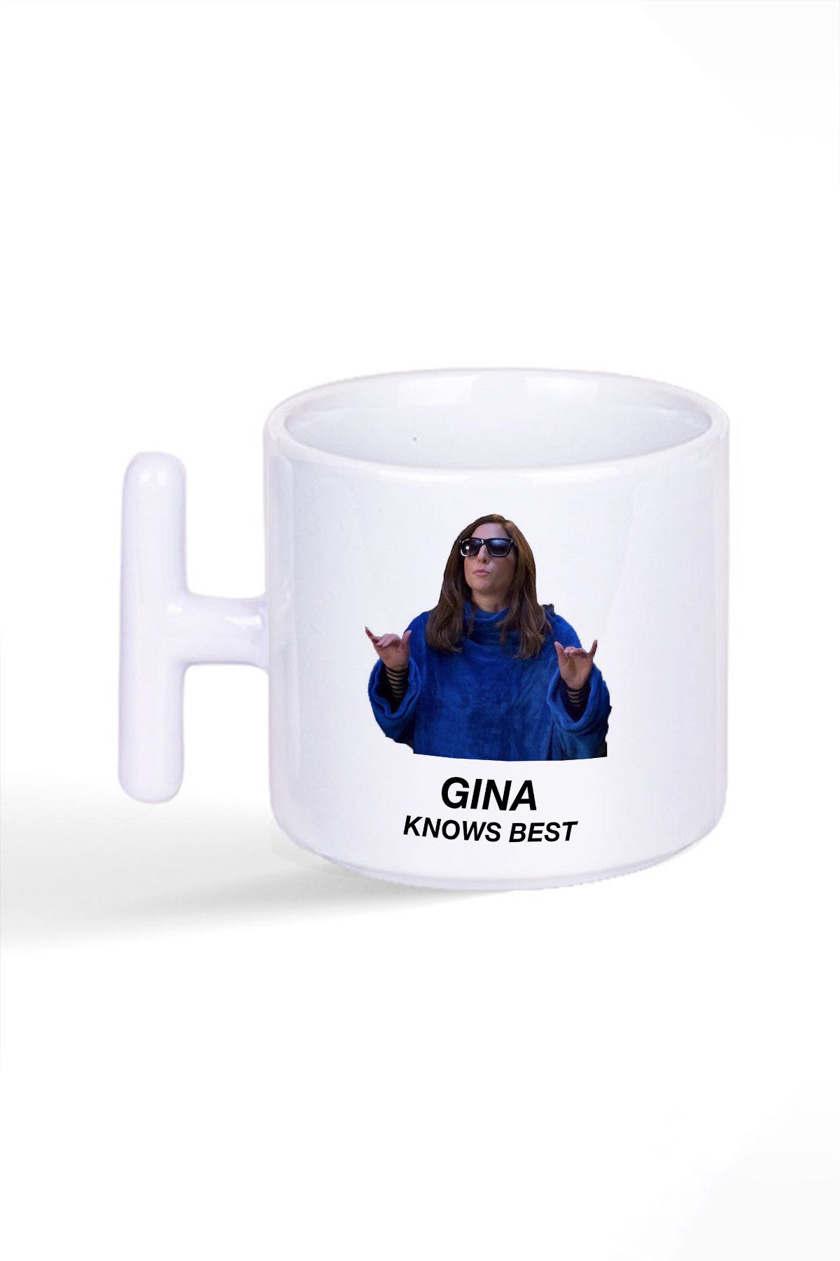 qoeuyl boutique Gina Knows Best Brooklyn Nine Nine Atatürk Baskılı T Kulplu Latte Fincan Kupa Bardak