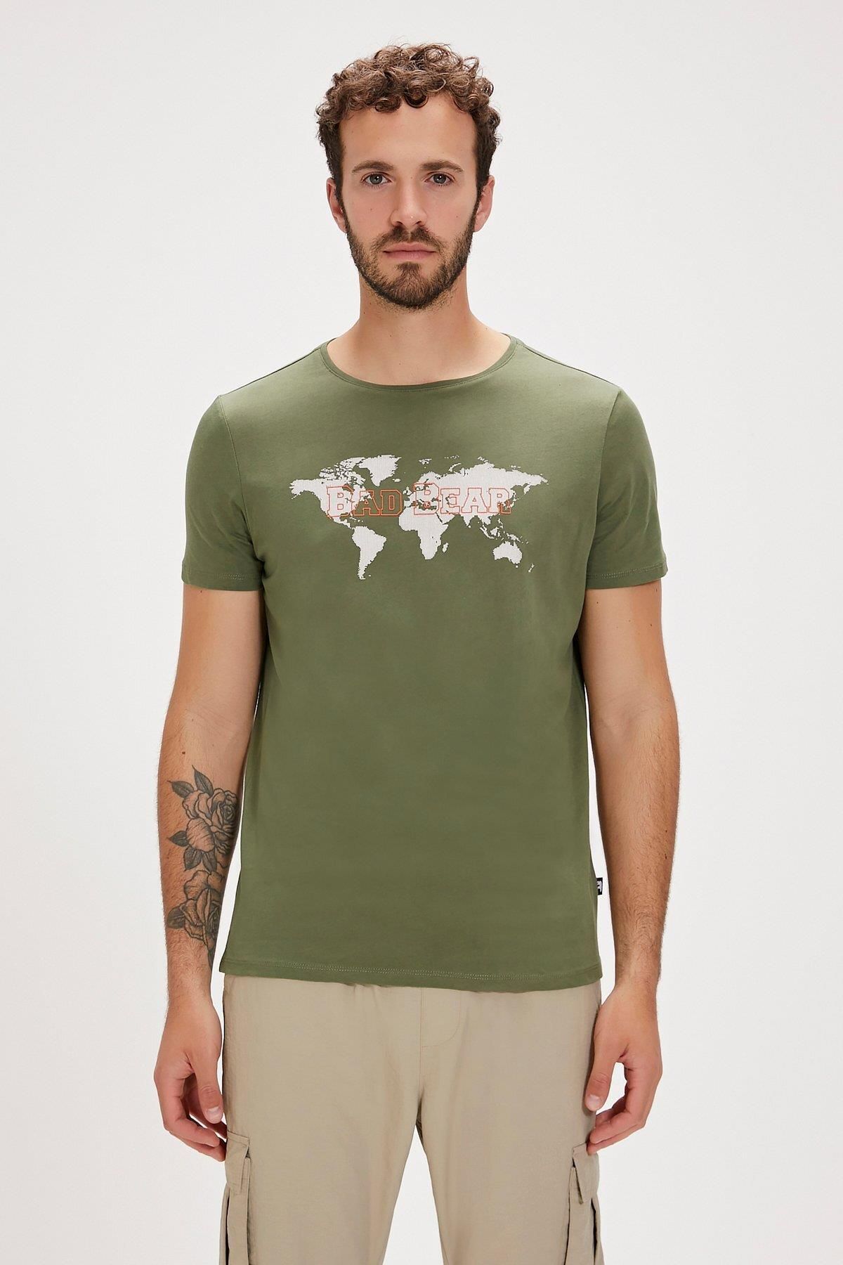 Bad Bear Globe T-Shirt Erkek T-Shirt