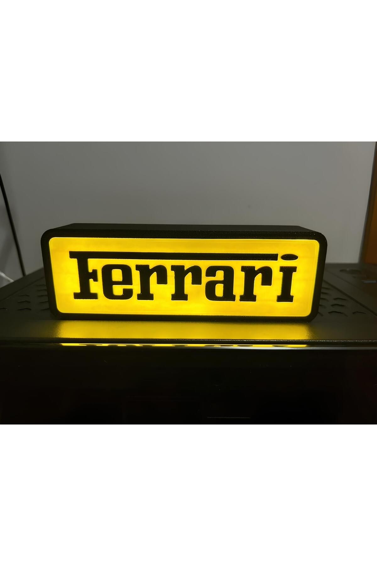 3boyutstore Ferrari Masa Üstü ışıklı Tabela Gece lambası
