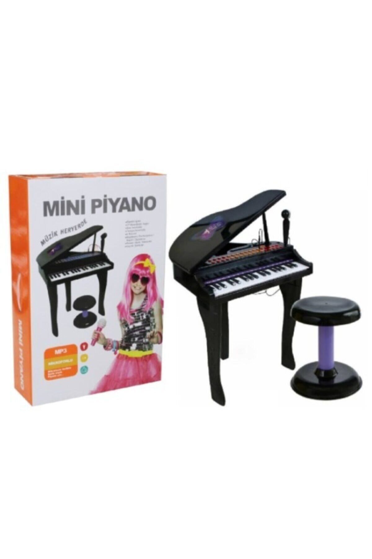 Vardem Kutulu 37 Tuşlu Mini Piano (mikrofon Ve Tabureli)