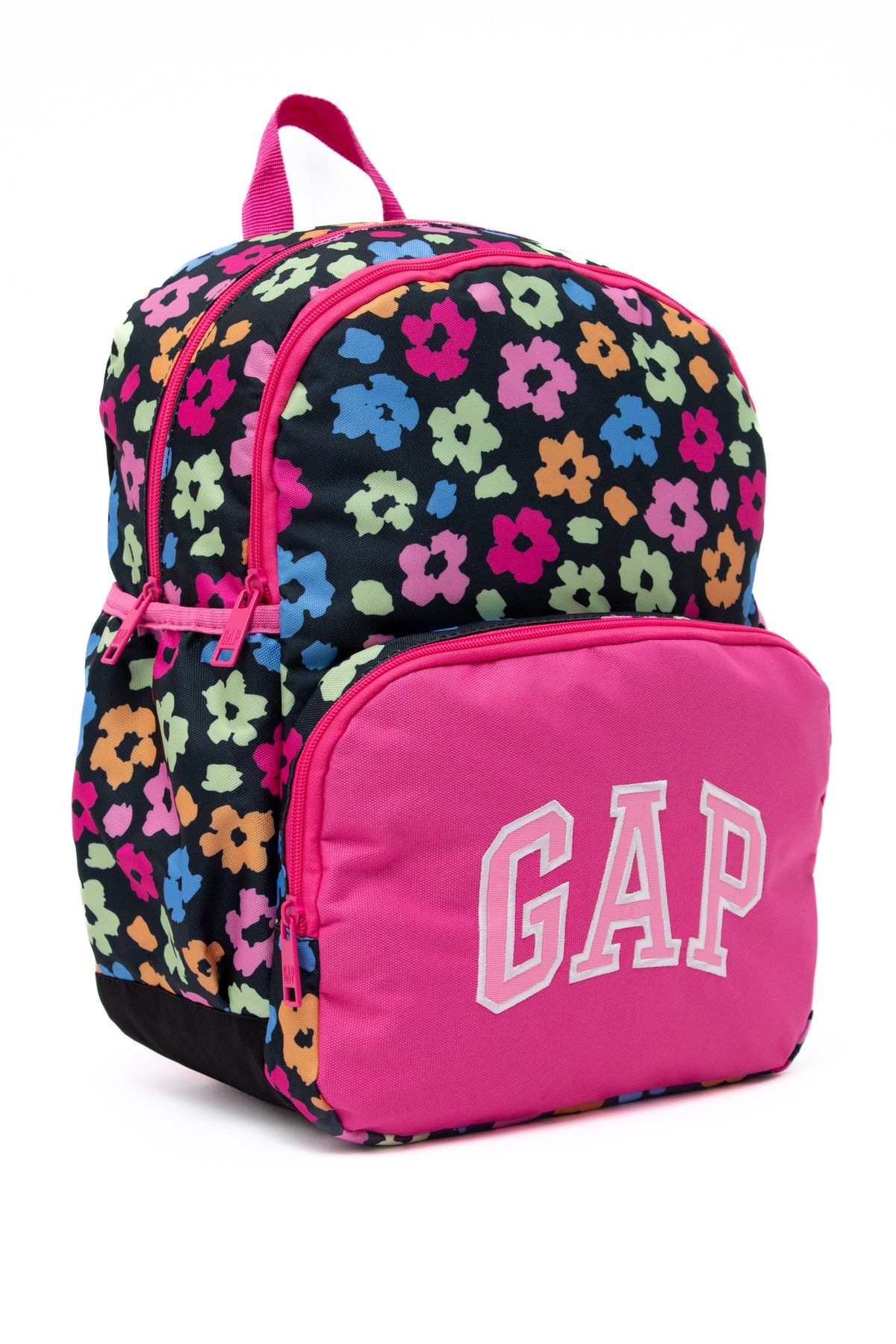 GAP Kids 12795 Pembe Çiçek Desenli 3 Bölmeli Kız Ilkokul Sırt Çantası