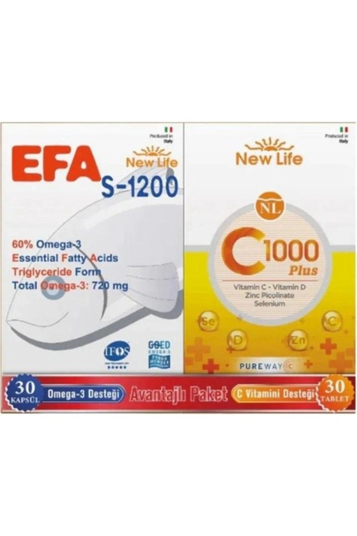New Life Omega-3 Ve C Vitamini Avantajlı Paket