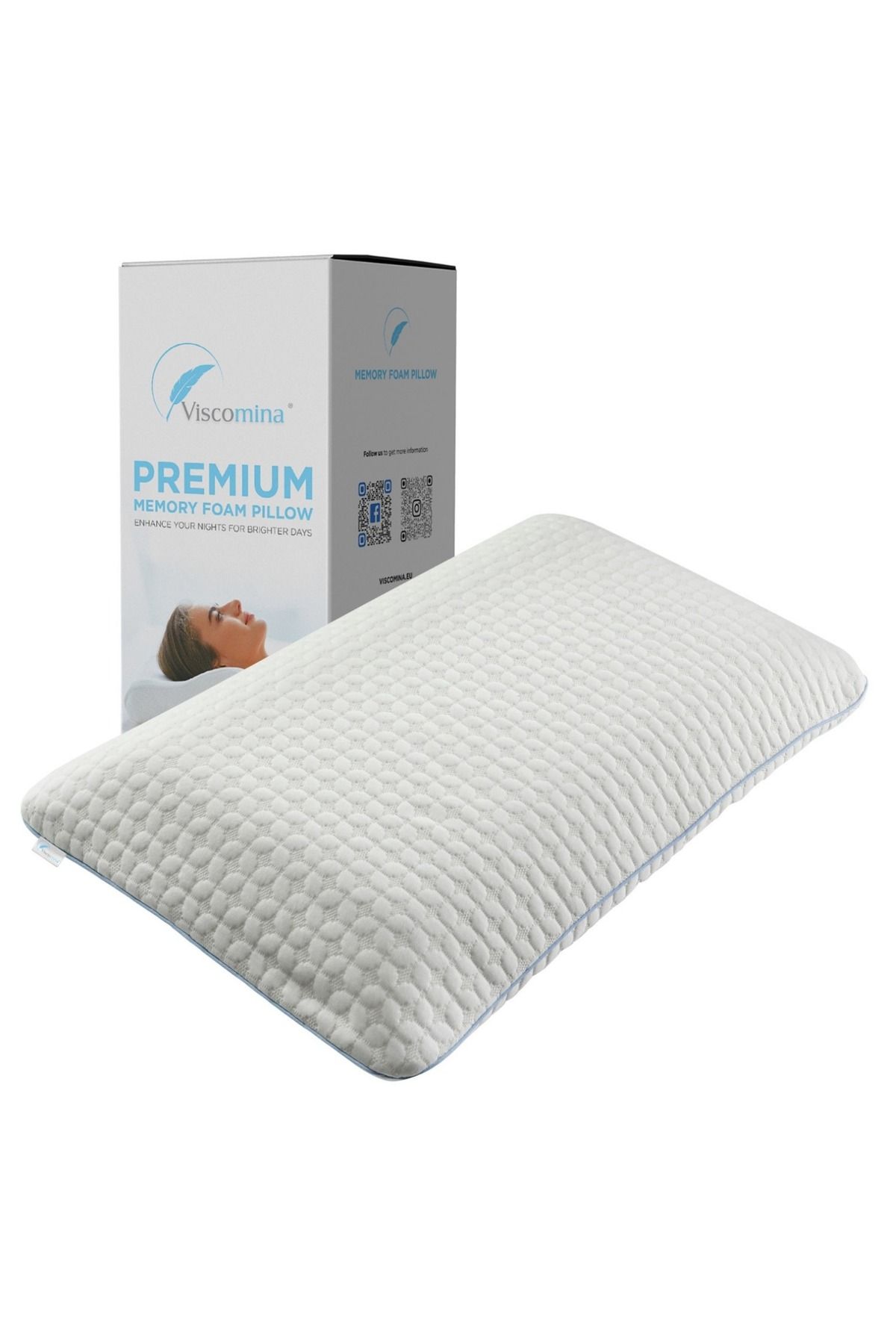 Viscomina Yastık Boyun Yastıgı Ortopedik Yastık Jumbo Büyük Yastık Boy 70x40x12 Cm