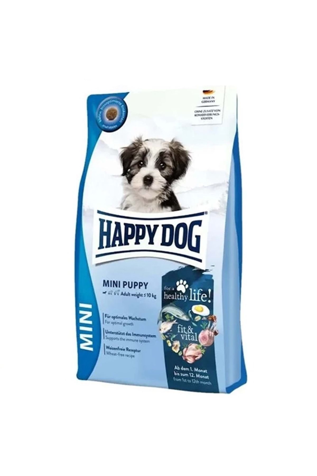 Happy Dog Mini Puppy Fit & Vital Tahılsız Küçük Irk Yavru Köpek Maması (4 Kg)