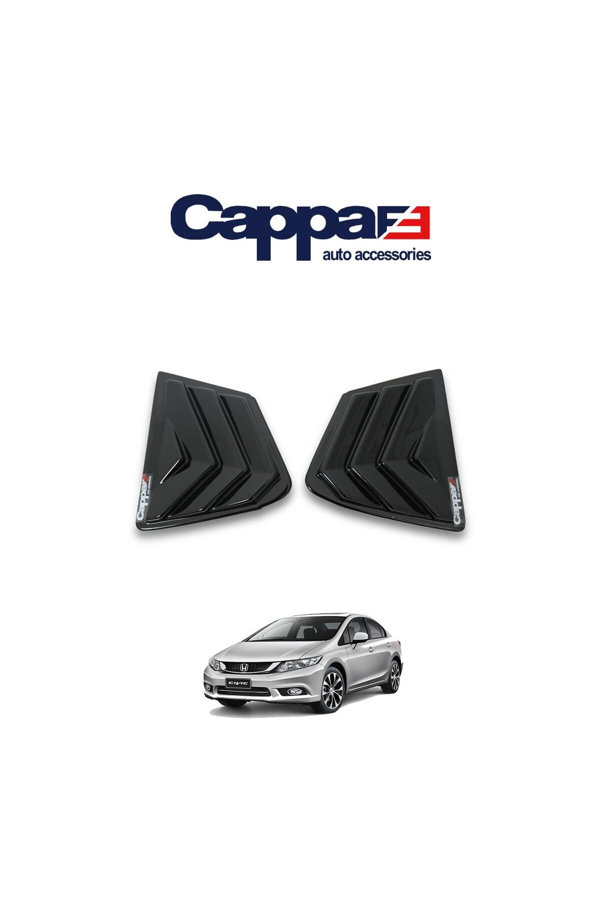 Cappafe Honda Civic 2012-2015 Kelebek Cam 2 Prç.