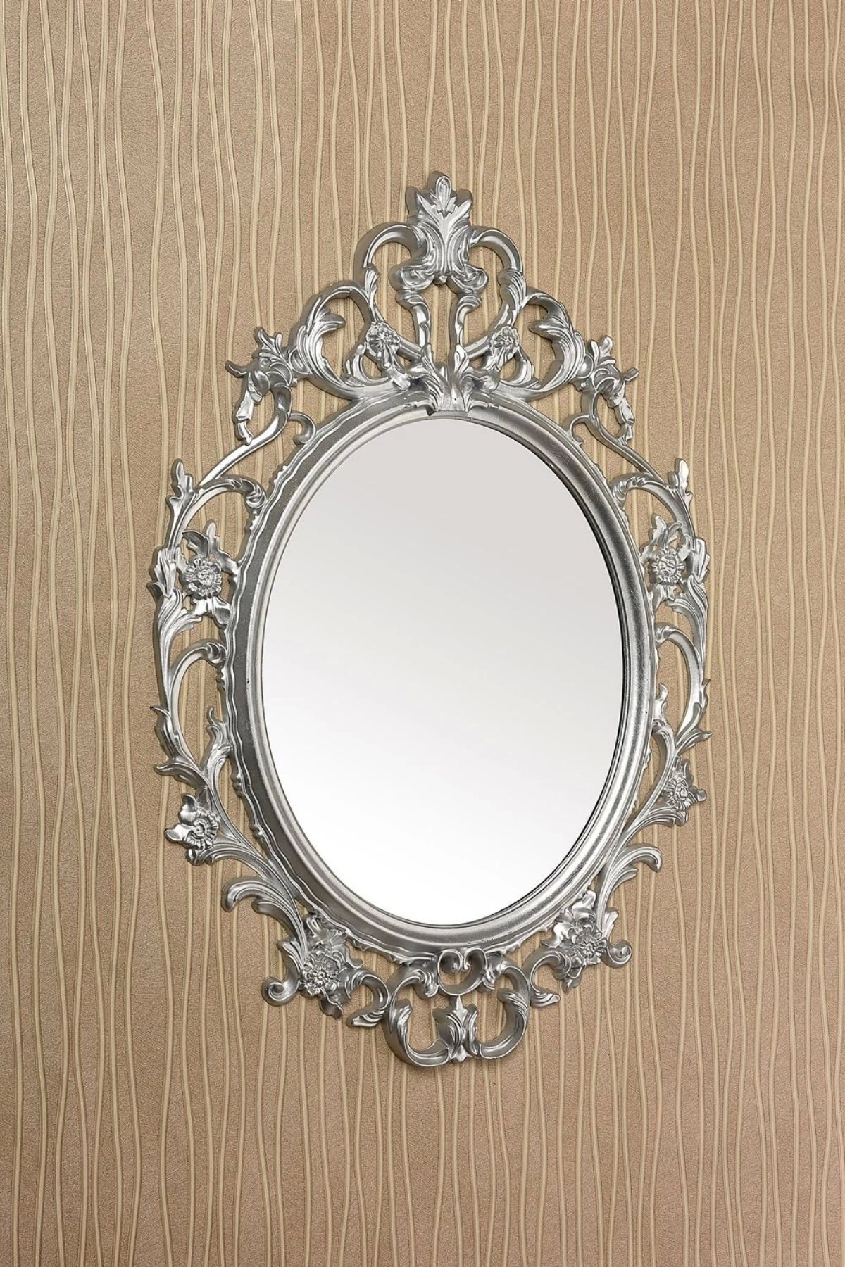 Altıntepe Dekoratif Ayna Boyalı Dolu Gümüş Gri