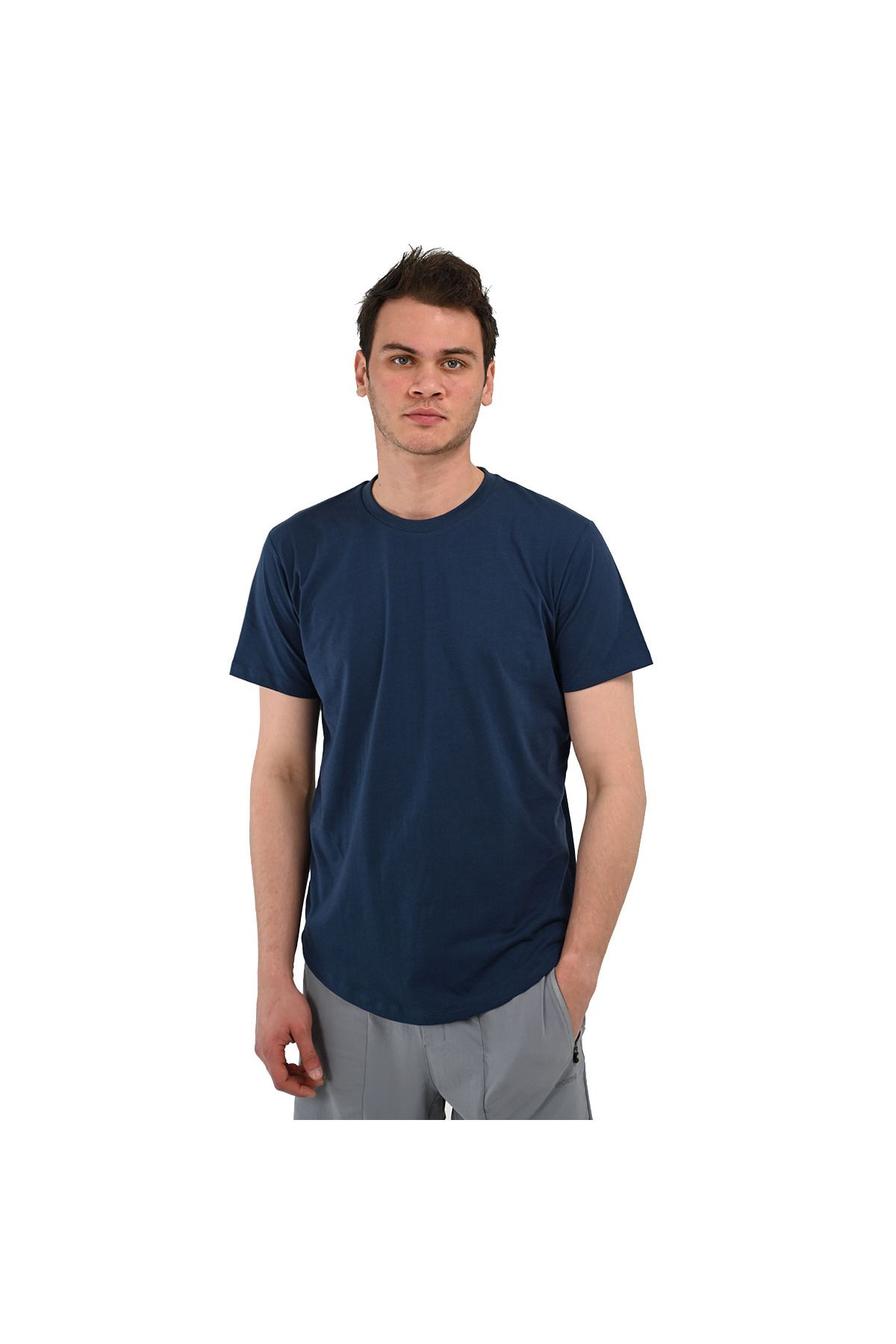 Sportive Ognian Erkek Lacivert Günlük Stil T-Shirt 24YETL18D05-LCV