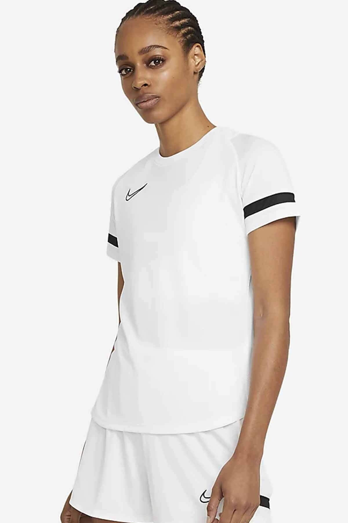 Nike Df Acd21 Top Ss Kadın Tişört Cv2627-100-beyaz
