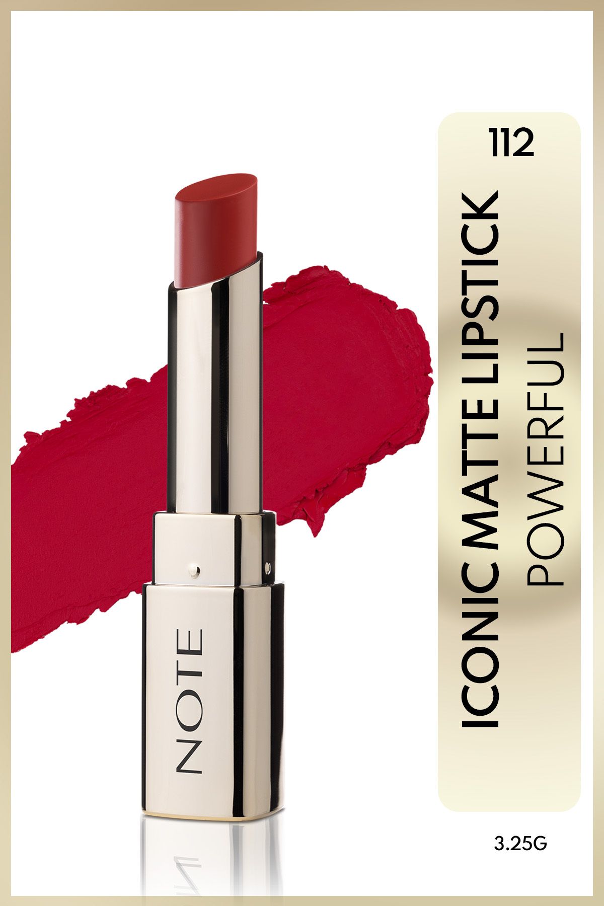 Note Cosmetics Iconic Matte Lipstick Kalıcı Mat Ruj 112 Powerful - Kırmızı