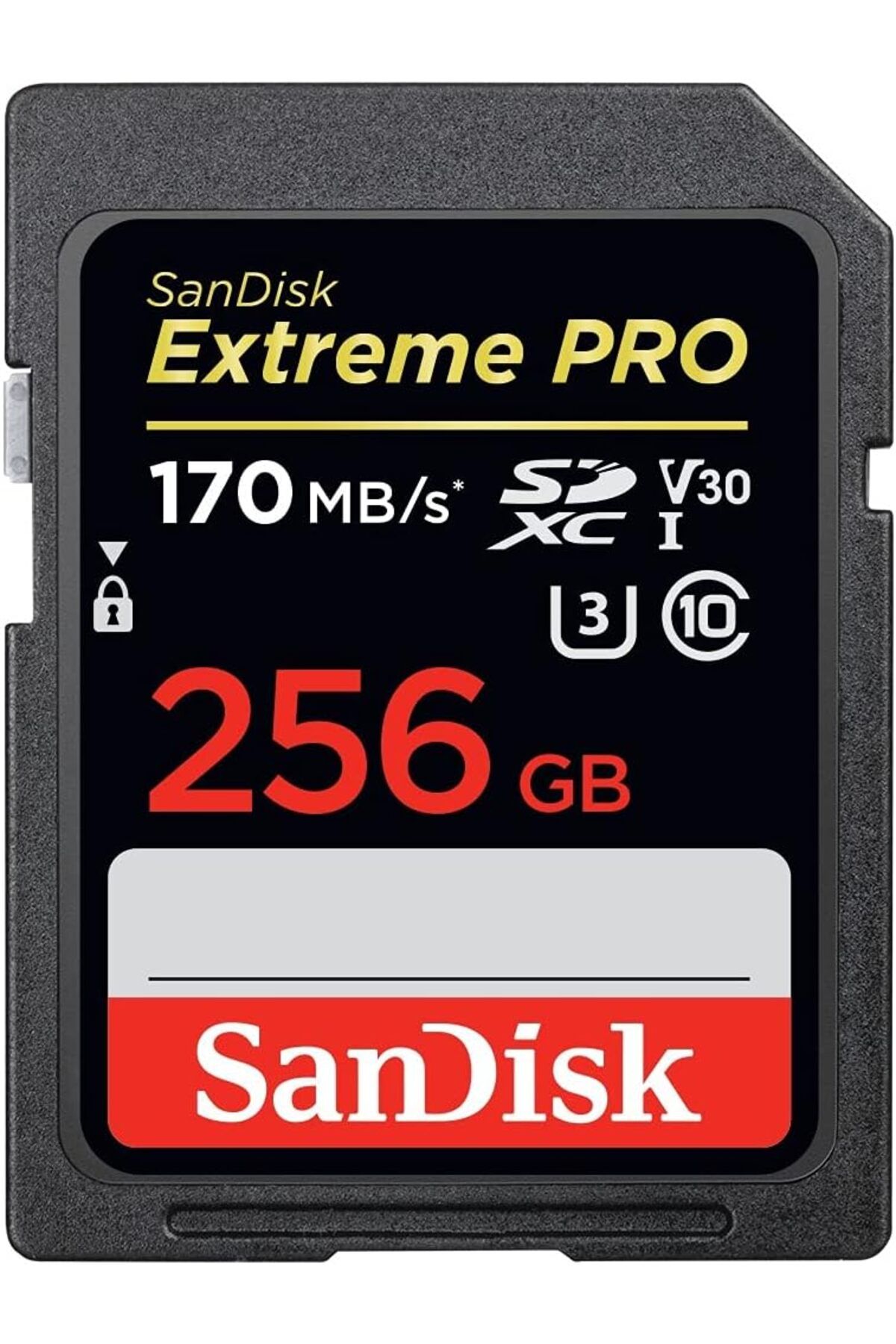 Sandisk SDSDXXY-256G-GN4IN 256GB Extreme Pro SDXC UHS-I Class 10 Hafıza Kartı, 170MB/sn'e kadar