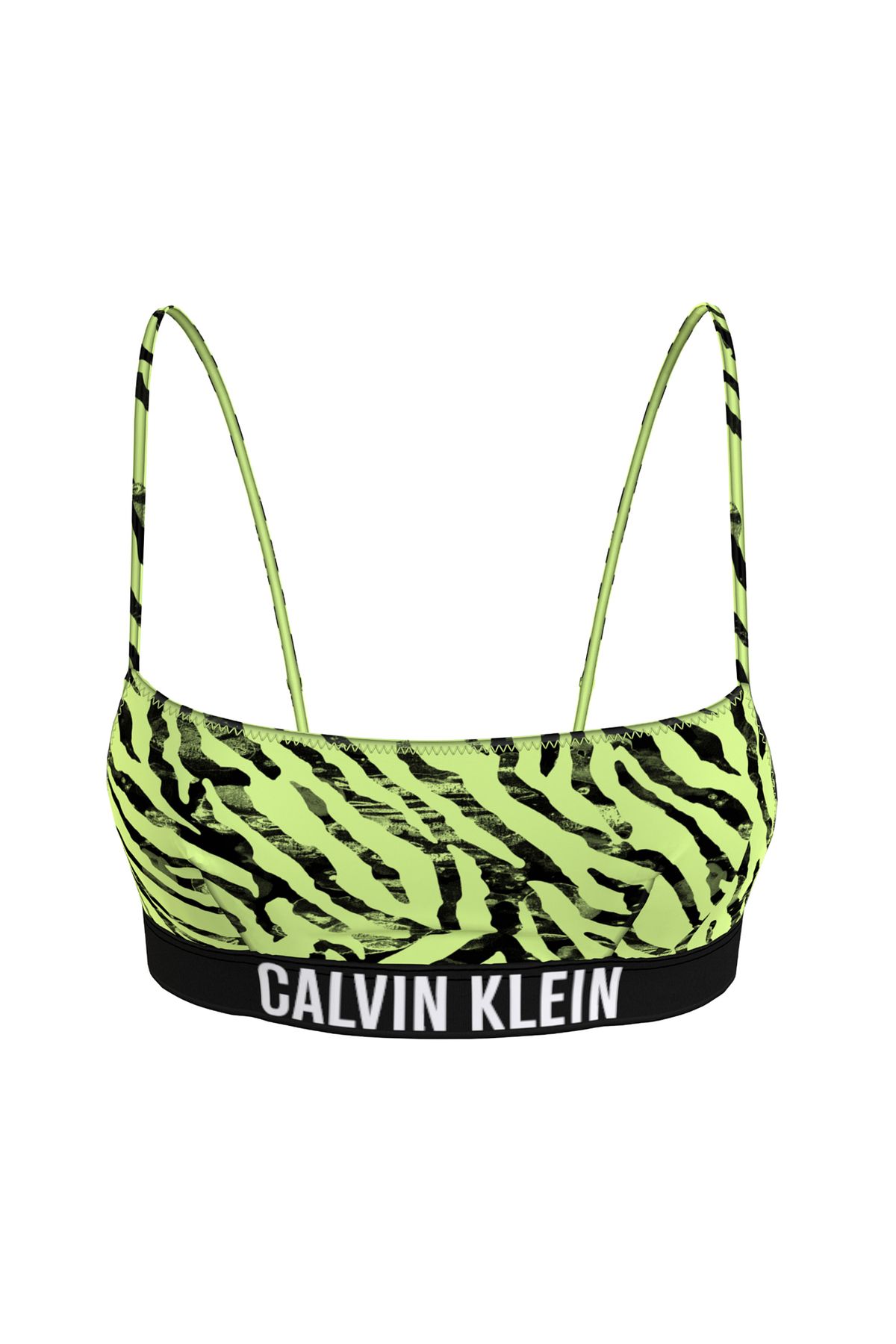 Calvin Klein Yeşil - Siyah Kadın Bikini Üst