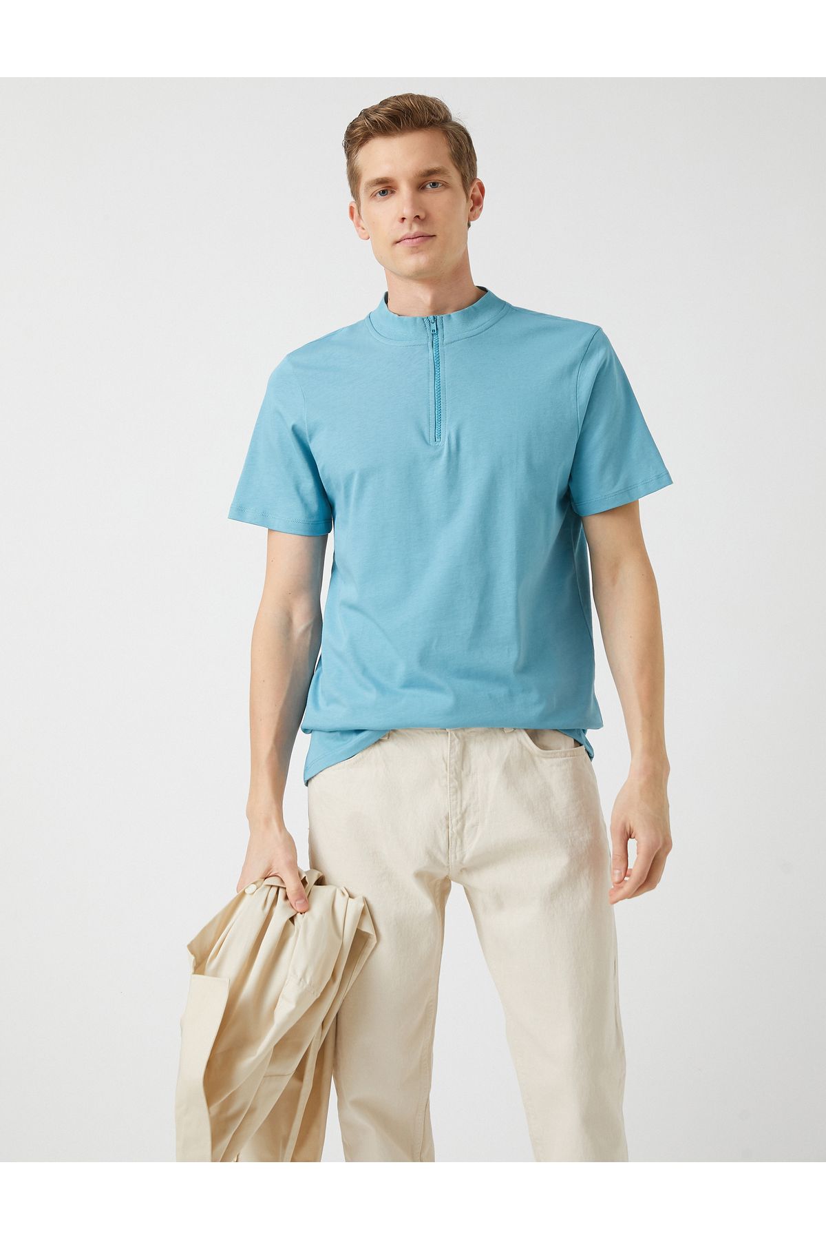 Koton Fermuar Yakalı Basic Polo Tişört