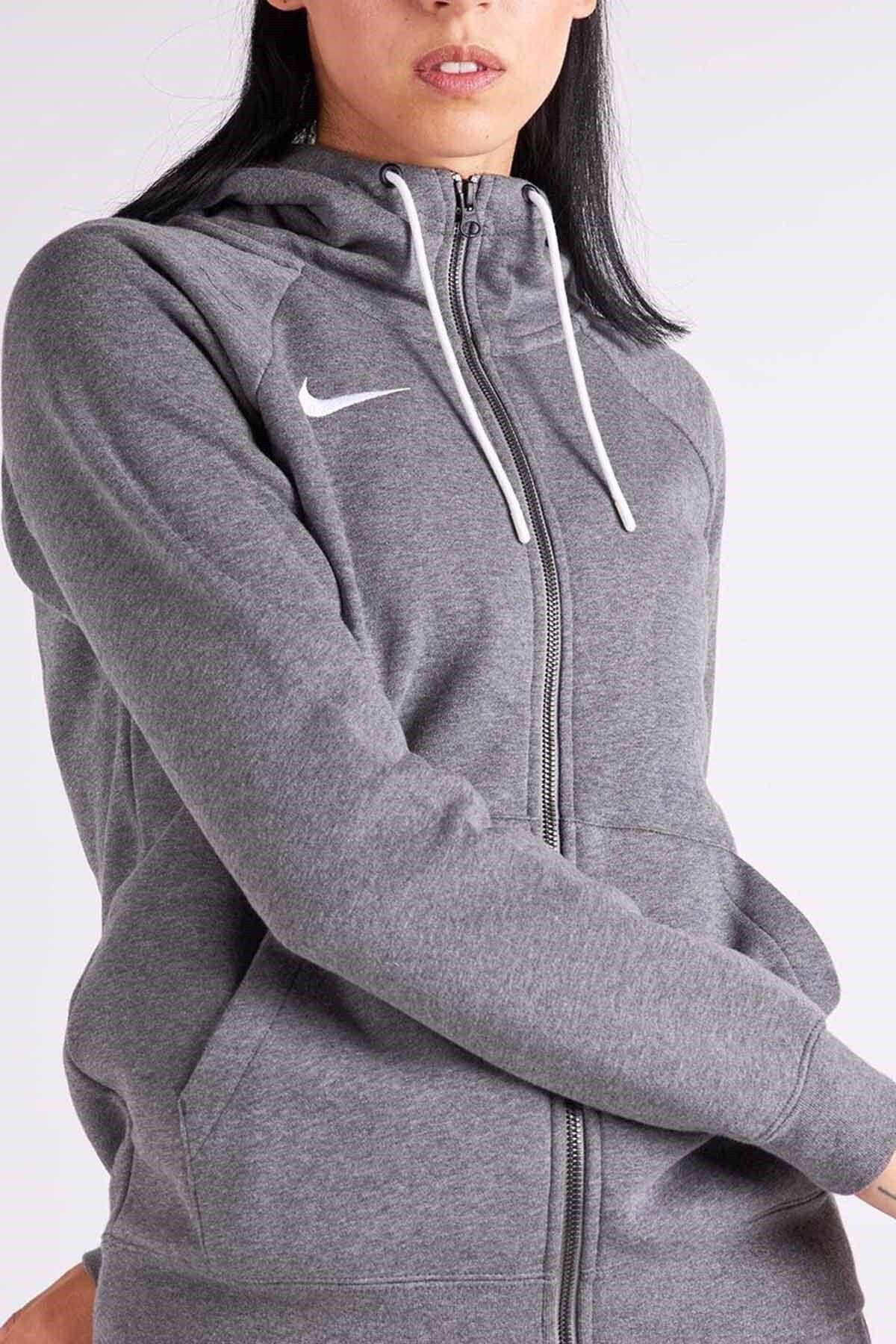Nike Ful Zip Kadın Sweatshirt Cw6955-071-k.gri